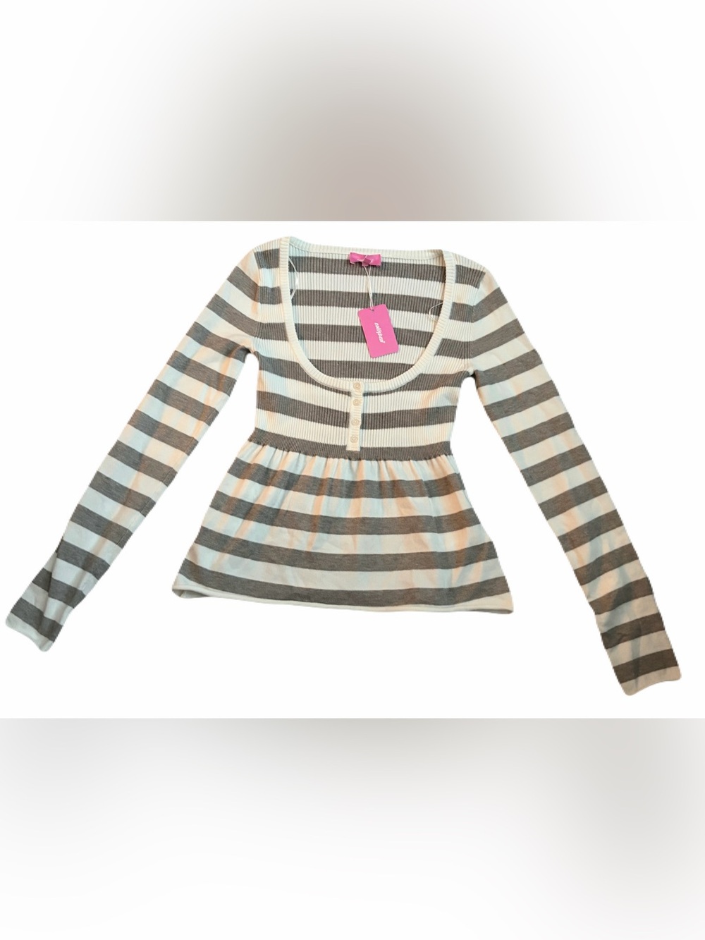 NWT Edikted Long Sleeved Knit Peplum Top